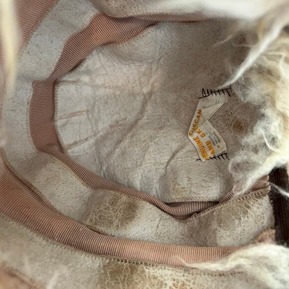 Vintage fur hat Tuscan lambs wool winter 50s 60s glam retro mid century outdoor - Picture 10 of 10